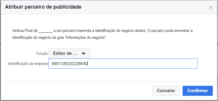 ID do Gerenciador de Negócios da Pareto