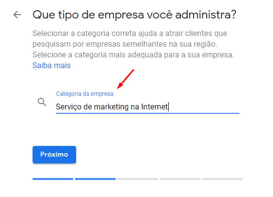 5/9 - Selecione o tipo de empresa