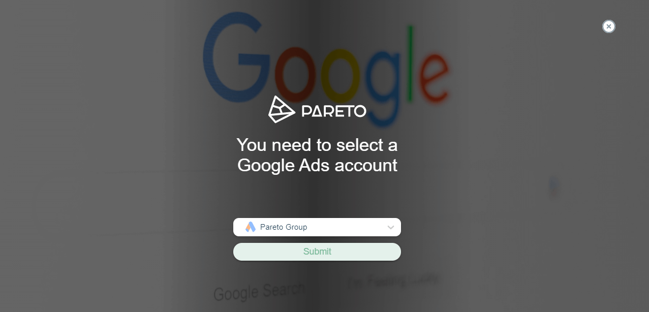 pareto hierarquias selecionar conta google ads
