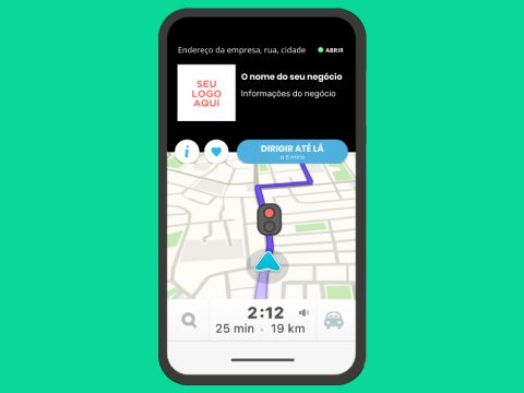 topo de funil marketing: imagem do formato de anúncio do Waze