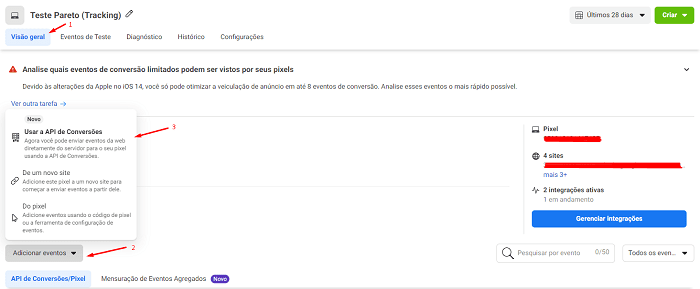 facebook conversion api: Facebook event manager image