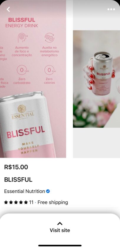 pinterest ads: imagem de um anúncio no formato carrossel