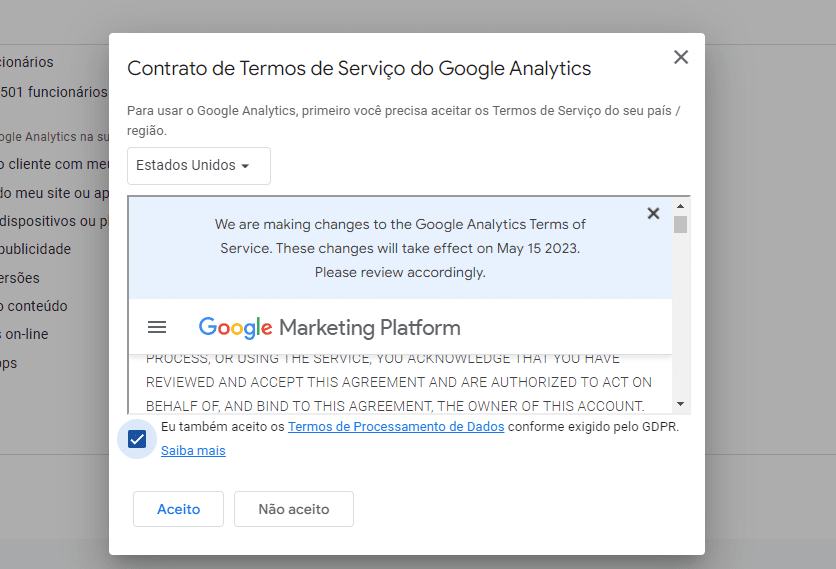 Google Analytics 4: imagem indicando como configurar a nova atualização.