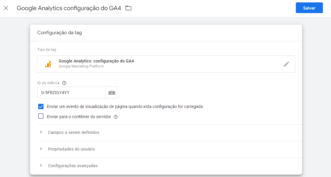 Google Analytics 4: imagem indicando como configurar a nova atualização.