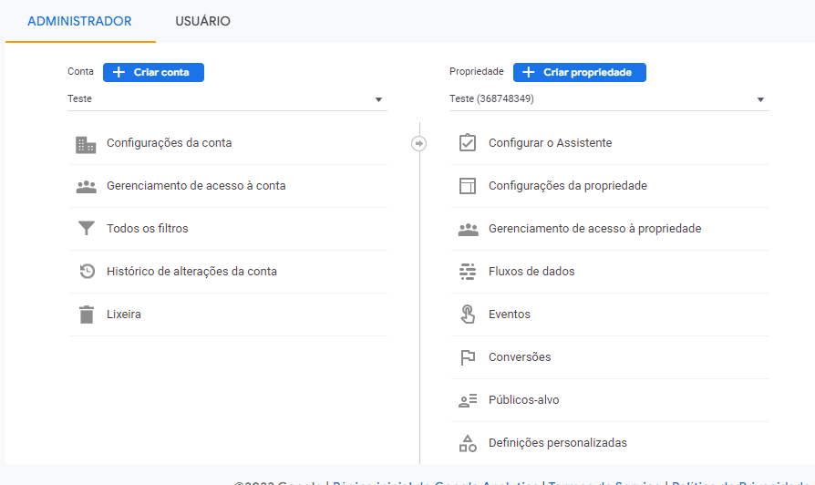 Google Analytics 4: imagen que muestra cómo configurar la nueva actualización.