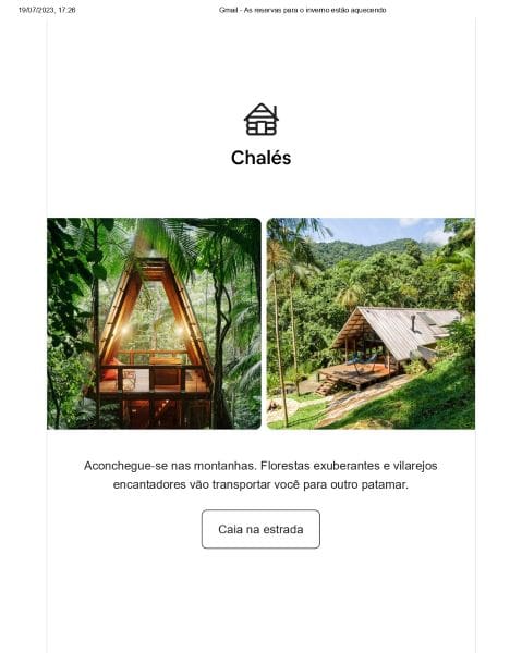Email Marketing: exemplo de email da Airbnb
