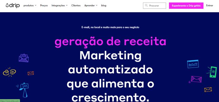 Email Marketing: imagem da plataforma Drip