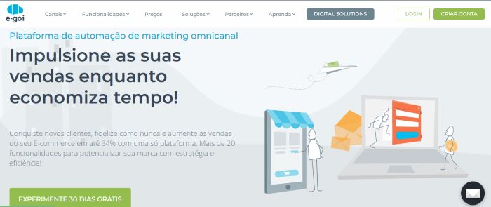 Email Marketing: imagem da plataforma E-goi