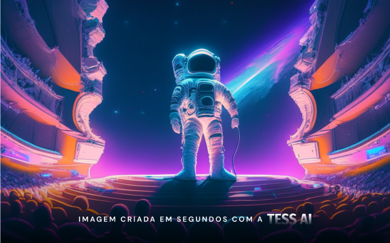 Tess AI Platform: image of an astronaut against a background of stars