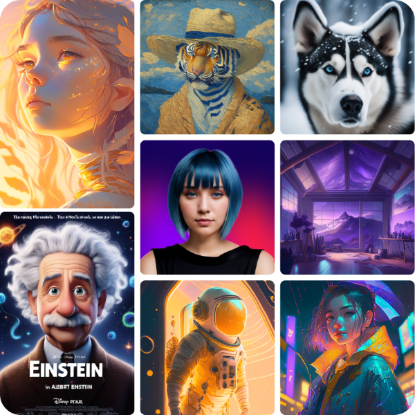 Tess AI Platform: mosaico de imagens gerado pela Tess AI