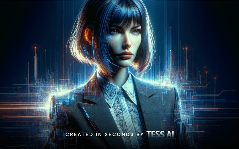 GPT Artificial Intelligence: futuristic image generated by Tess AI