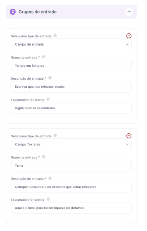 Tamplete Roteiro de Narração para Vídeo ou Podcast: imagem da plataforma Tess AI para servir de passo a passo.