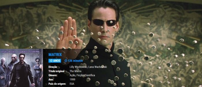 Filmes de Inteligência Artificial: imagem da capa do filme Matrix