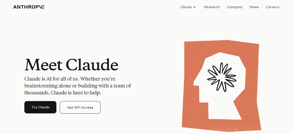 LLM: image from Claude's homepage