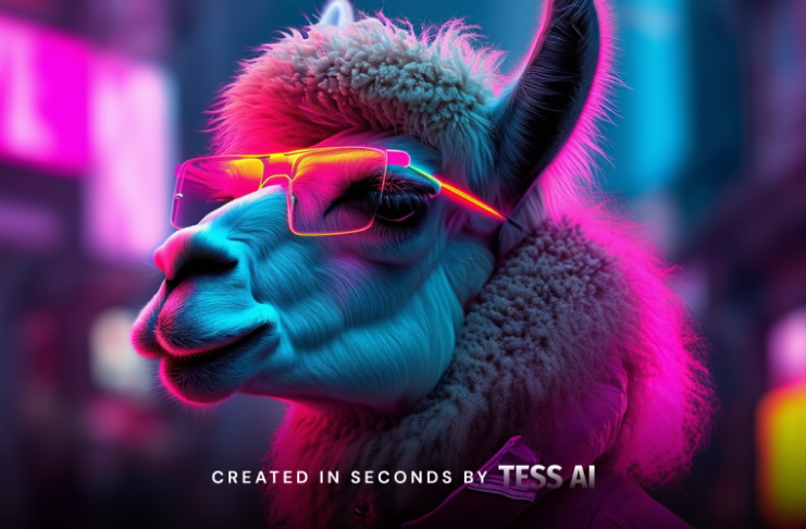 Llama 3.1: image generated by the Tess AI platform