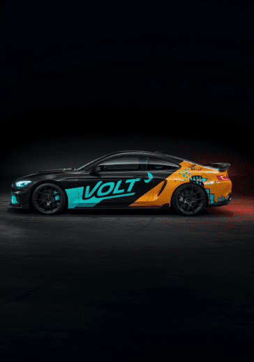 Imagen 3: imagem realista de um carro elegante com a logotipo da empresa