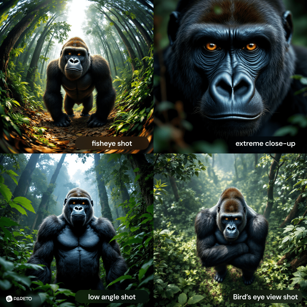 Diferentes ângulos de câmera - dicas de prompts para imagens com IA